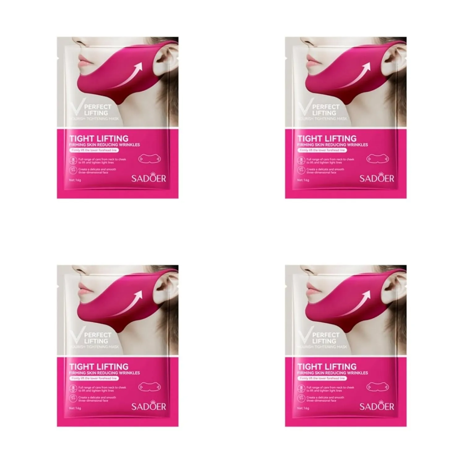 10 Pack For SADOER Perfect Lifting Nourish Tightening Mask, Firming Skin Wrinkle Reducing, 16g