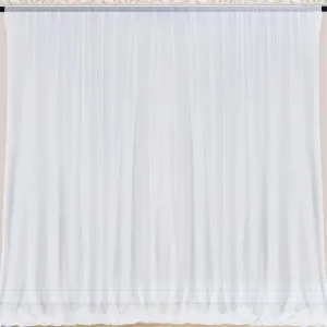 10x10 White Tulle Backdrop Curtains for Parties, Sheer Backdrop Curtain Wedding Photo Background Drapes for Baby Shower Photography Birthday Party