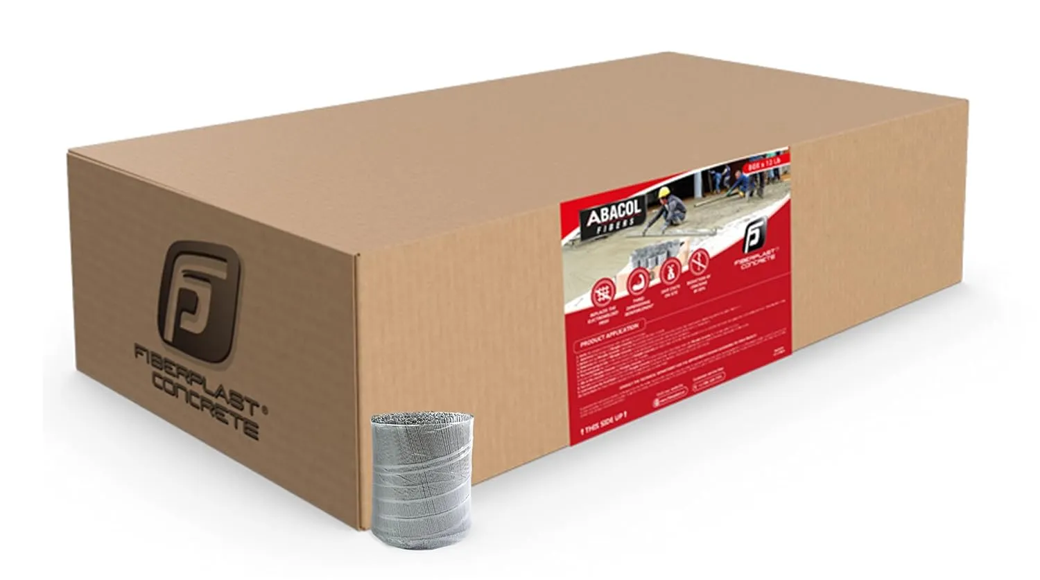 12 Lb Synthetic Macrofiber for Concrete Mix, Reduces Costs of Welded Mesh, Easy Applicable to Hand Mixed and Premix Concrete. Made with PP PET Increases Concret Strength