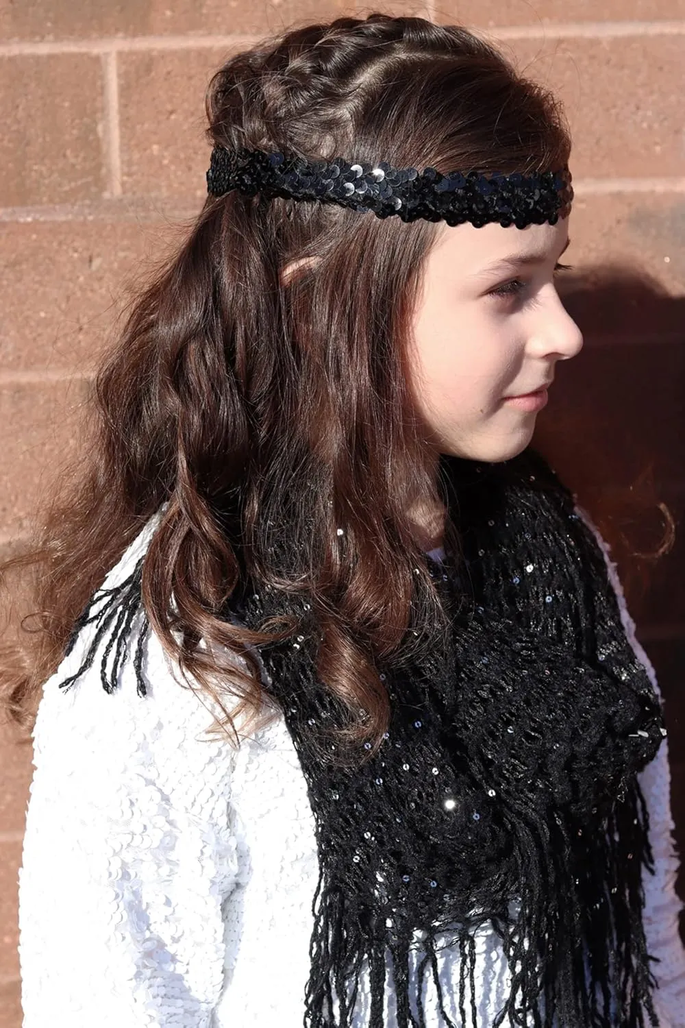 12 Sequin Headbands U PICK (Available in LOTS of COLORS) Elastic Stretch Sparkly Fashion Headband for Teens Girls Women Softball Pack Volleyball Basketball Dance Set Sports Teams Store By Kenz Laurenz