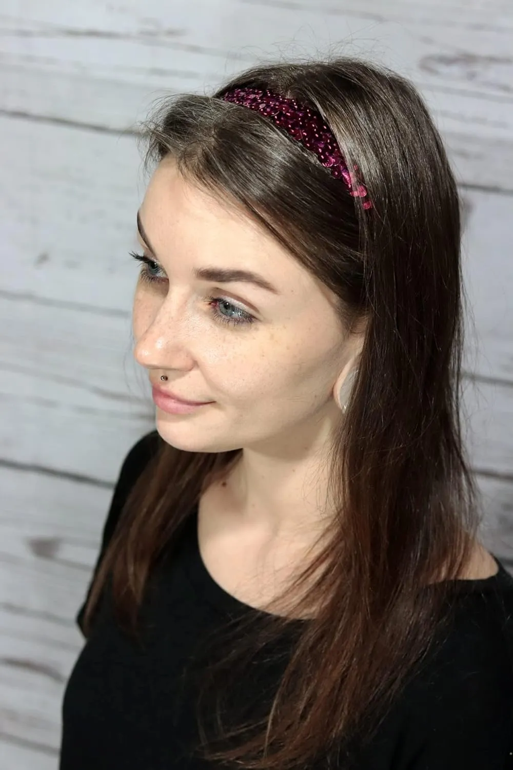 12 Sequin Headbands U PICK (Available in LOTS of COLORS) Elastic Stretch Sparkly Fashion Headband for Teens Girls Women Softball Pack Volleyball Basketball Dance Set Sports Teams Store By Kenz Laurenz