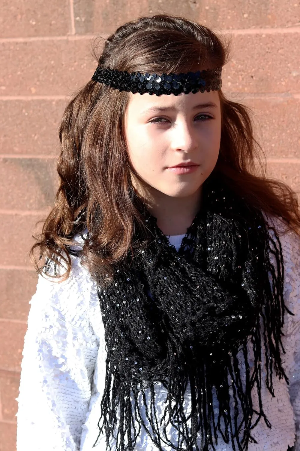 12 Sequin Headbands U PICK (Available in LOTS of COLORS) Elastic Stretch Sparkly Fashion Headband for Teens Girls Women Softball Pack Volleyball Basketball Dance Set Sports Teams Store By Kenz Laurenz