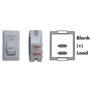 12V LABELED ON/OFF WHITE/