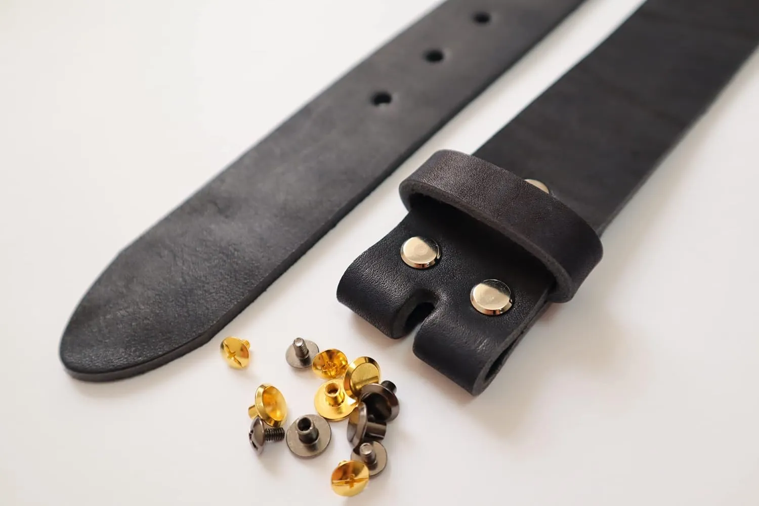 1.5 inch Men's Cowhide Geniune Leather Belt 38mm Classic without Buckle