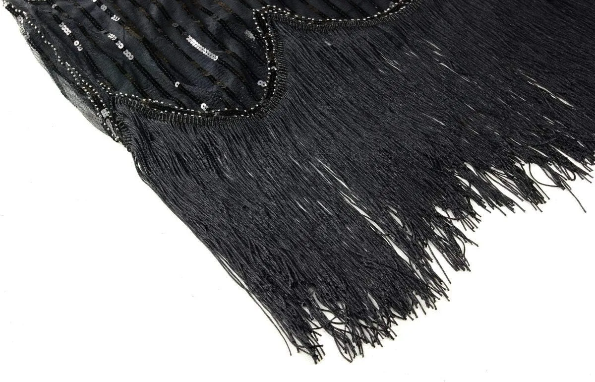 1920s Gatsby Sequin Fringed Paisley Flapper Dress with 20s Accessories Set