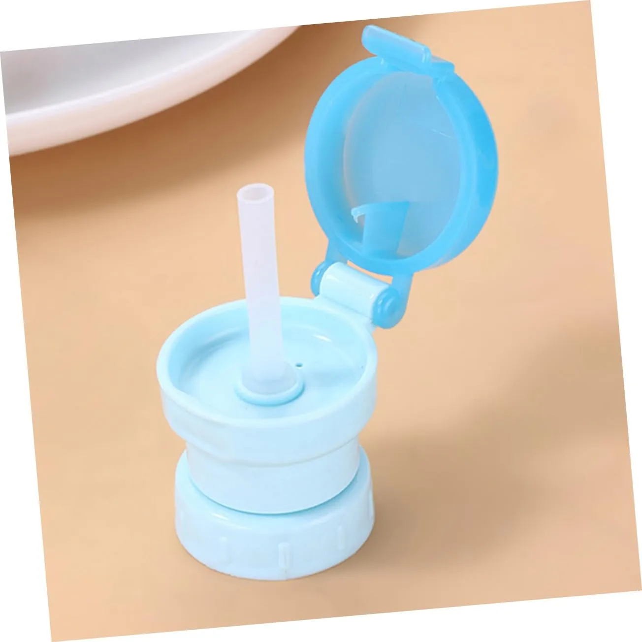 1set Water Bottle Adapter with Straw Caps Bottle Topper for Easy Drinking Design Convenient for Juice Water 4pcs