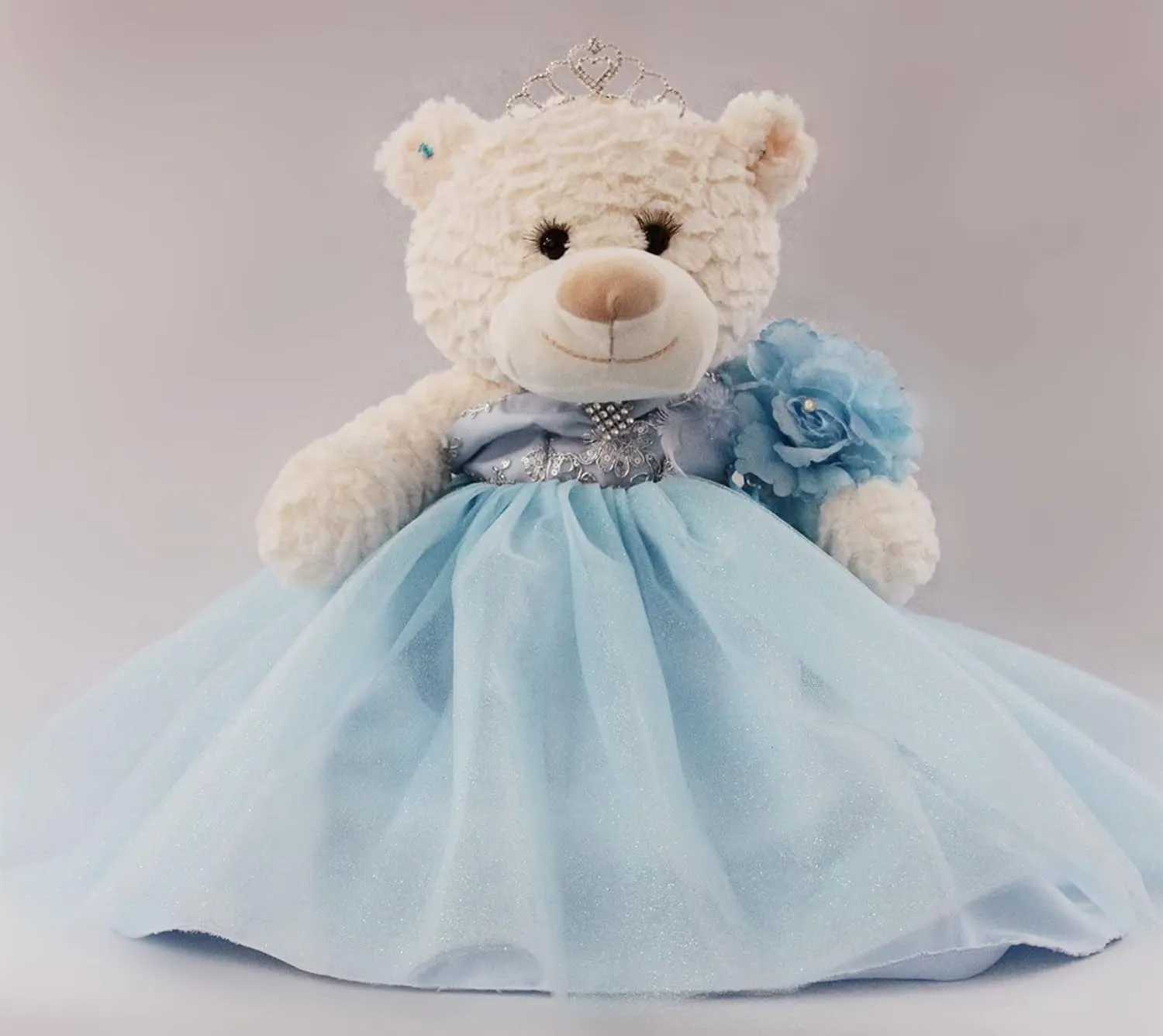 20" Quince Anos Quinceanera Last Doll Teddy Bear with Dress (Centerpiece) ~ B16631-4 Baby Blue