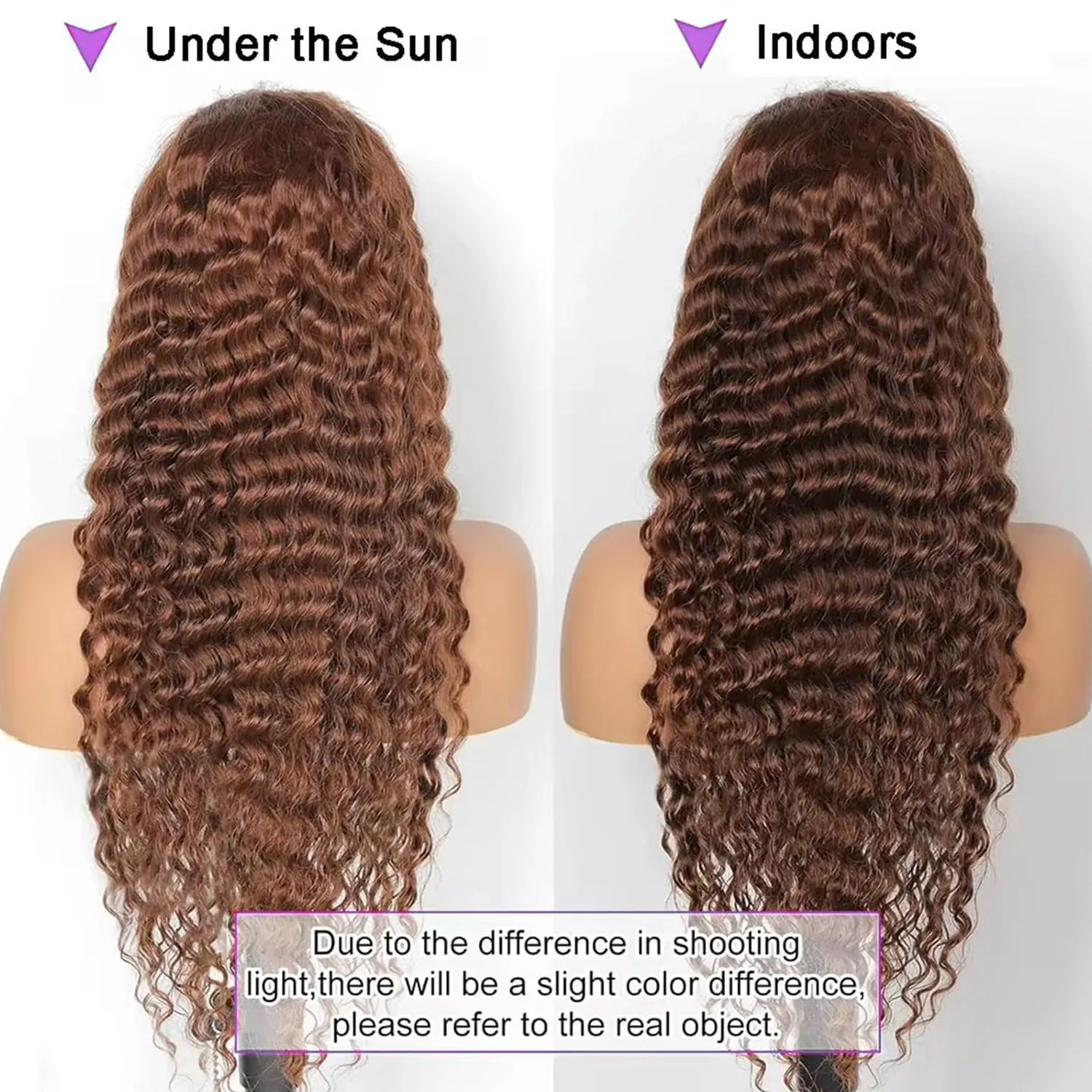 24 Inch 13x6 Brown Deep Wave Lace Front Wigs Human Hair Chocolate Brown Curly Wig Human Hair 200 Density HD Lace Frontal #4 Colored Curly Wig Wet and Wavy Glueless Wigs Human Hair Wigs for Women