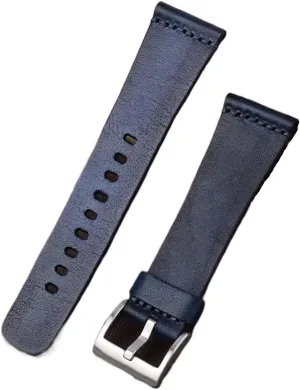 24mm Vintage Genuine Leather Watchband Black Coffee Brown Women Men Watch Band Strap Stainless Steel Buckle Watches Accessories?