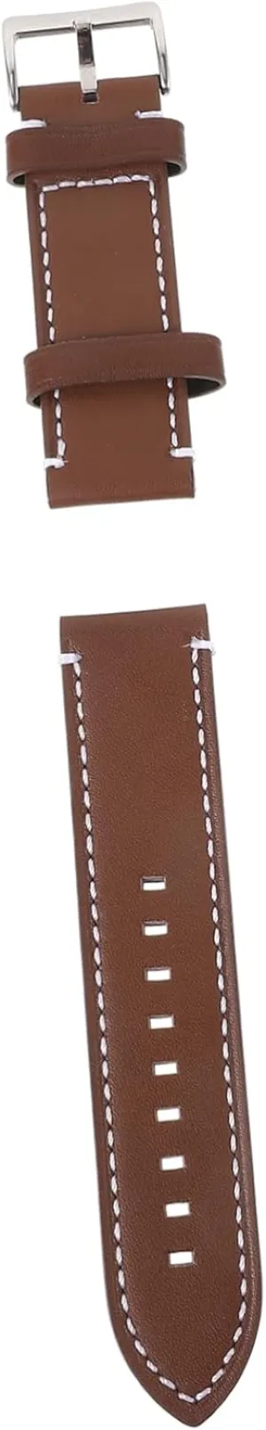 24mm Watch Band Strap Replacement for Vintage Look Brown Adjustment Holes