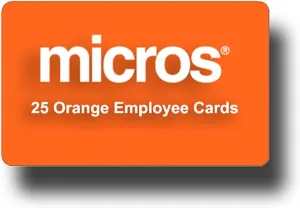 25 Orange Micros Employee Swipe Cards