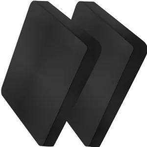 2Pcs Patio Cushion Covers Waterproof Patio Cushion Cover Replacement Outdoor Cushion Slipcovers with Invisible Zipper Black/Grey Patio Seat Cushion Slip Covers for Patio 22x20x4 inch(Black)