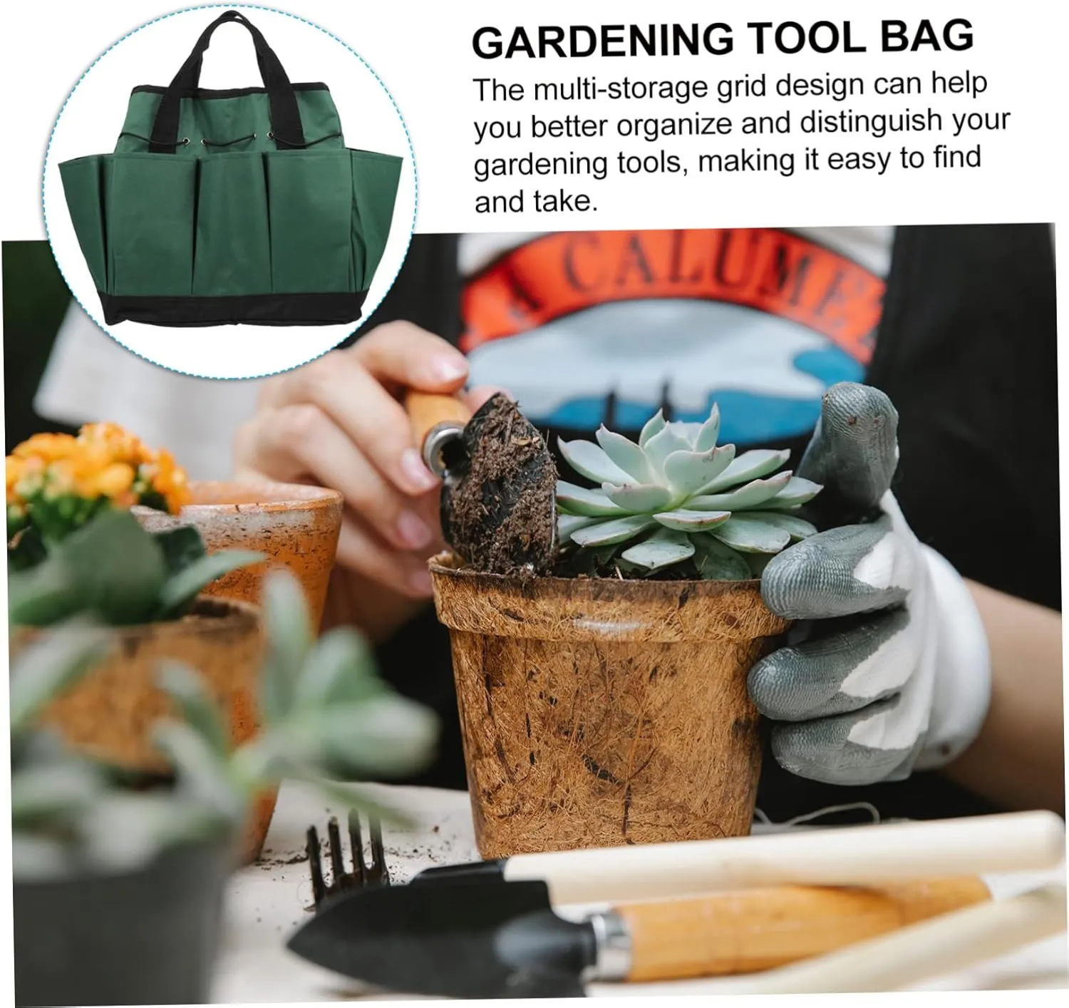 3 Pcs Garden Tool Kit Accessories Oxford Cloth Manual