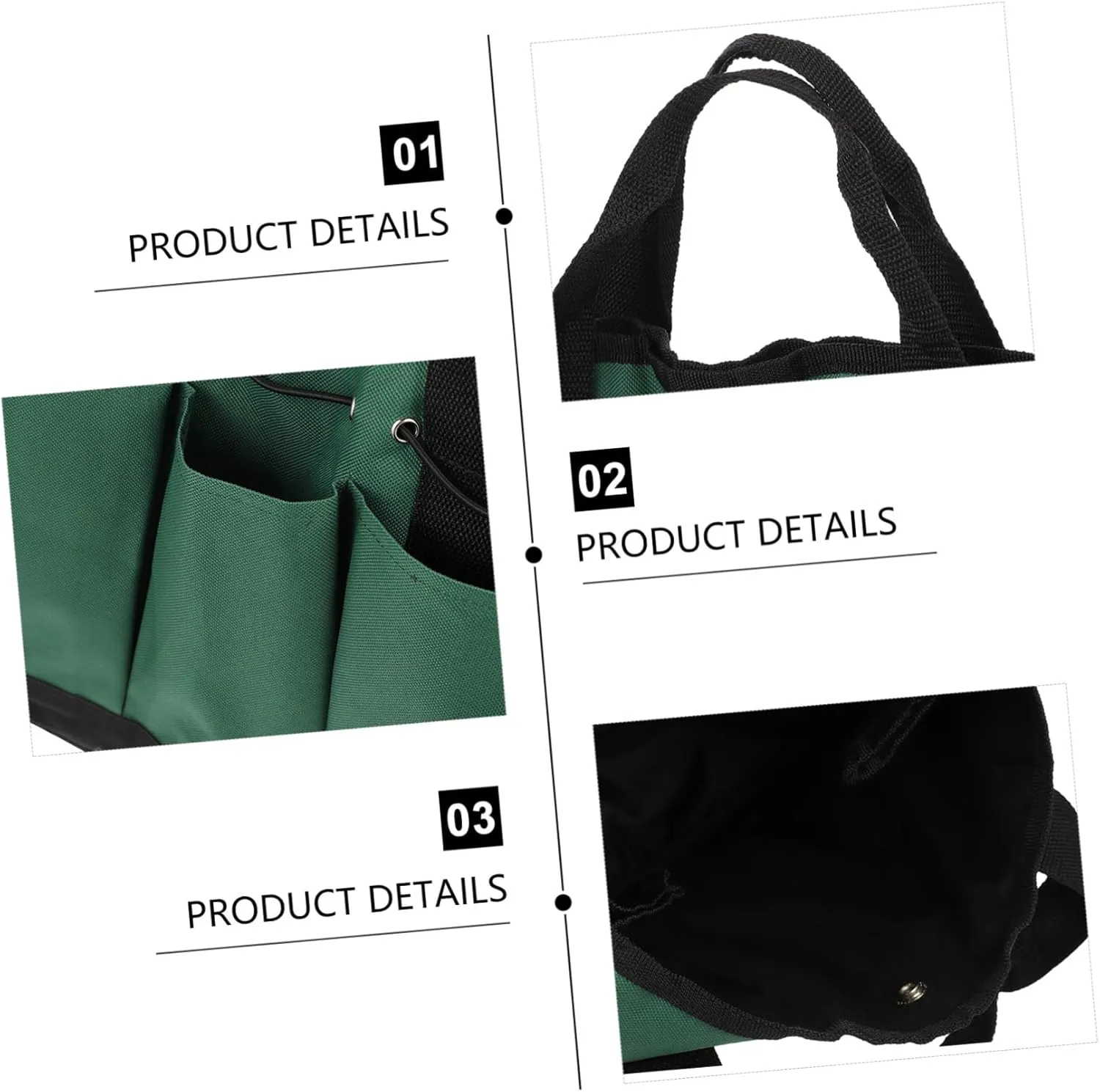 3 Pcs Garden Tool Kit Accessories Oxford Cloth Manual