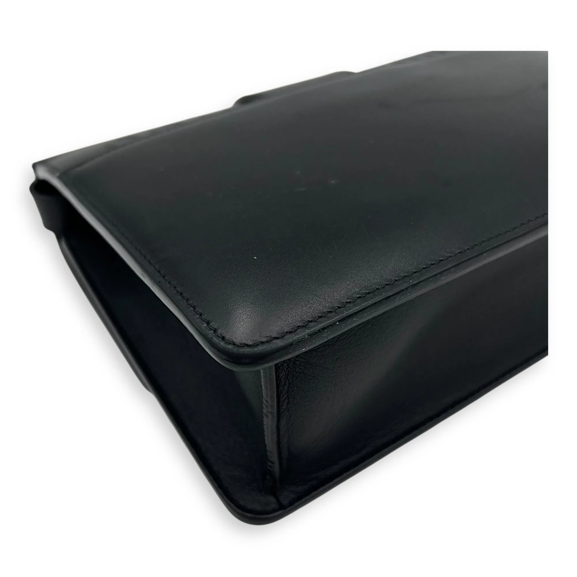 30 Montaigne Crossbody Bag Black in Calfskin, Gold hardware
