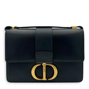 30 Montaigne Crossbody Bag Black in Calfskin, Gold hardware