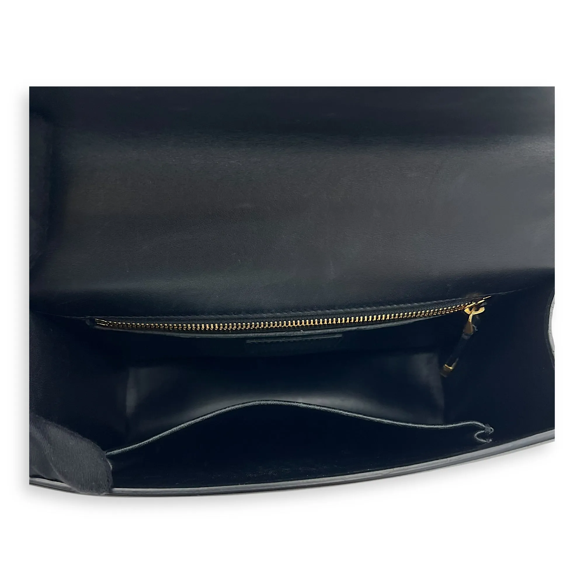 30 Montaigne Crossbody Bag Black in Calfskin, Gold hardware