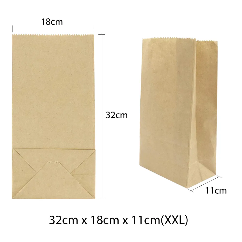 32 x 18 x 11cm 2X-Large Brown Kraft Paper Bags