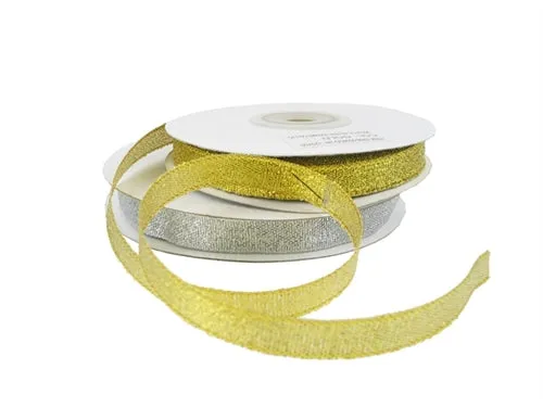 3/8" Metallic Taffeta Ribbon (25 Yds)