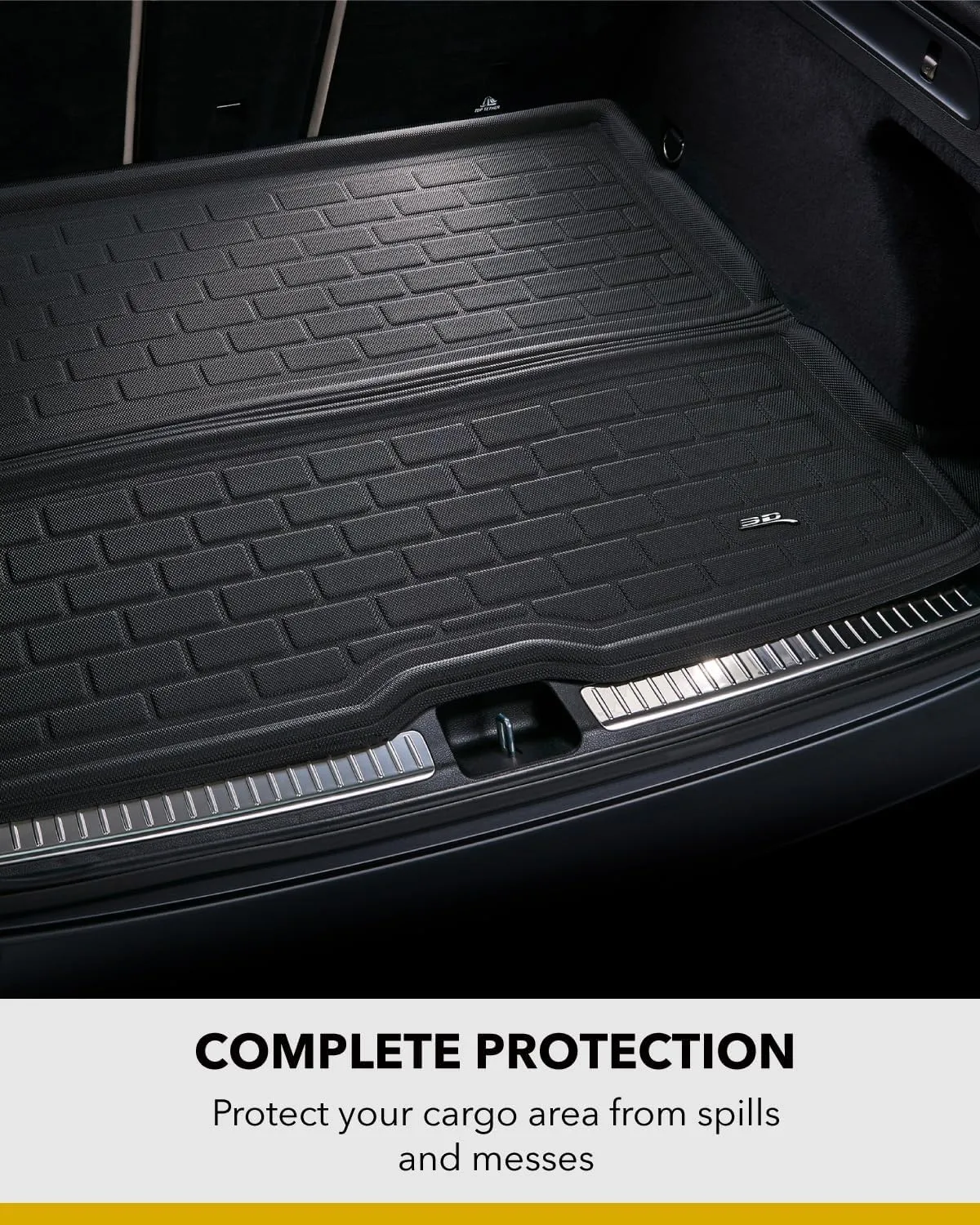 3D MAXpider Custom Fit Kagu Black Stowable Cargo Liner Compatible with Volvo XC90 2015-2025 - Behind 2nd Row Cargo Liner