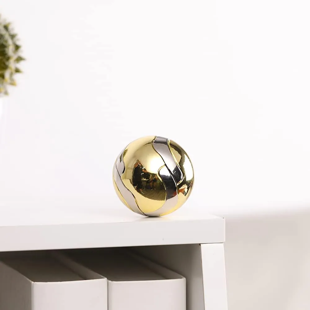3D Round Three-Dimensional Puzzle Metal, Smart Decompression Toy Gifts for Men and Women