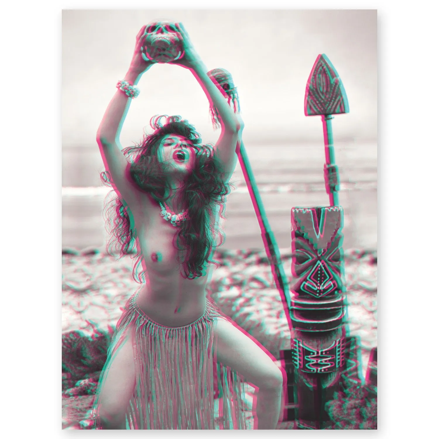 3D Tiki Surf Witch (with retro 3D glasses)