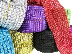 4.75" SQUARE Diamond Mesh Ribbon Roll (Customizable) (10 Yards)