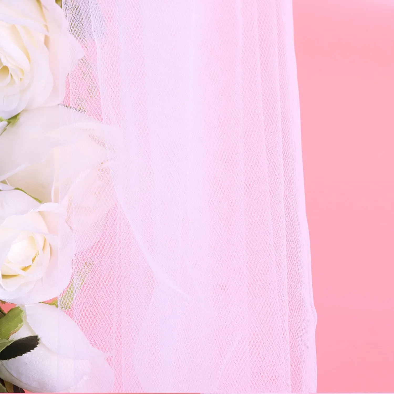 54" by 20 Yards (60 ft) Tulle Fabric Rolls for Wedding Party Baby Shower Decoration Tutu Tulle Bolt DIY Wraping Crafts - White