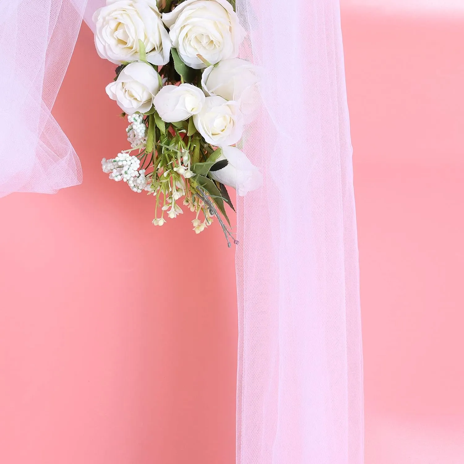 54" by 20 Yards (60 ft) Tulle Fabric Rolls for Wedding Party Baby Shower Decoration Tutu Tulle Bolt DIY Wraping Crafts - White