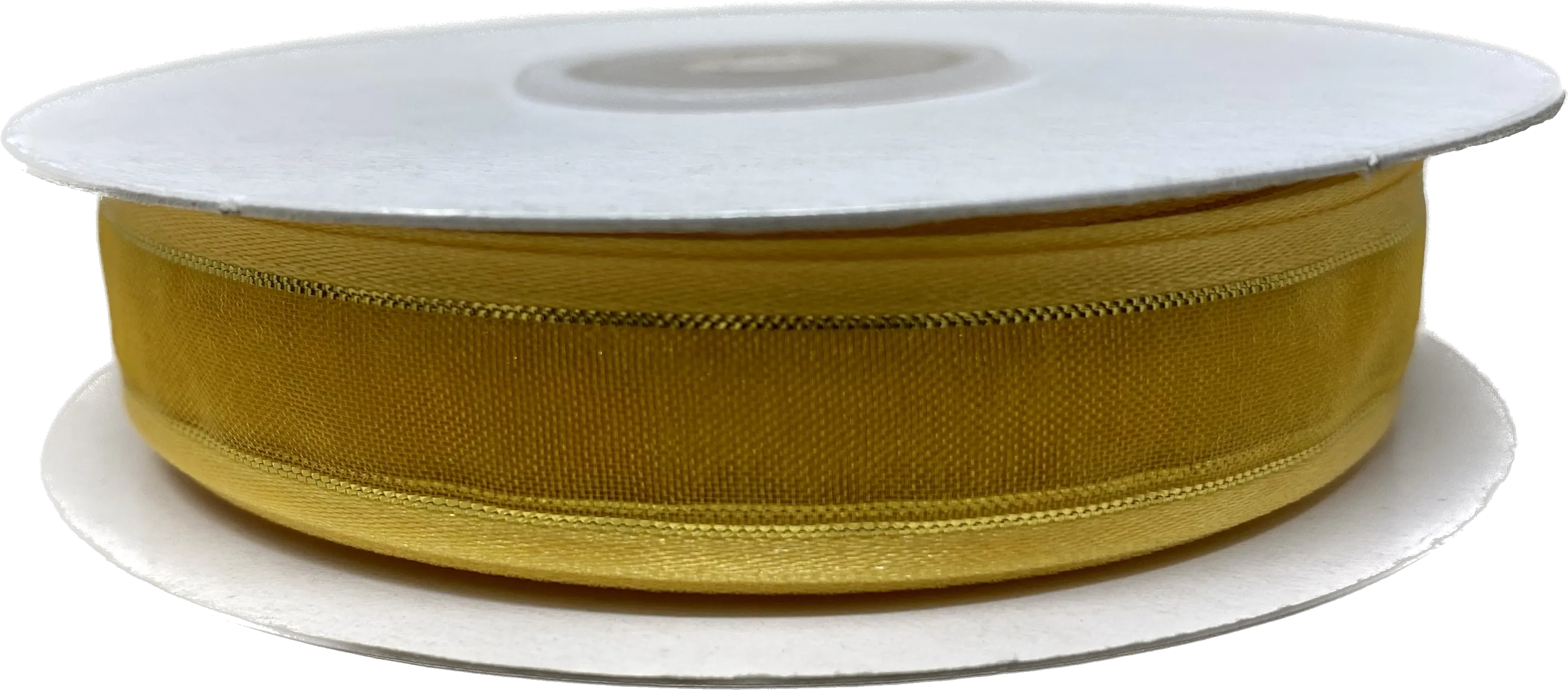 5/8" Sheer Organza Ribbon w/ Satin & Metallic Edges (25 Yds)