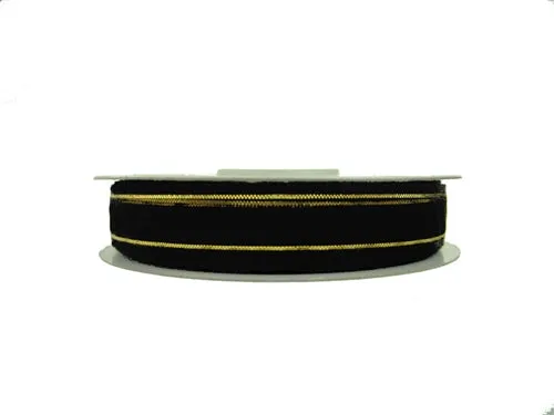 5/8" Sheer Organza Ribbon w/ Satin & Metallic Edges (25 Yds)