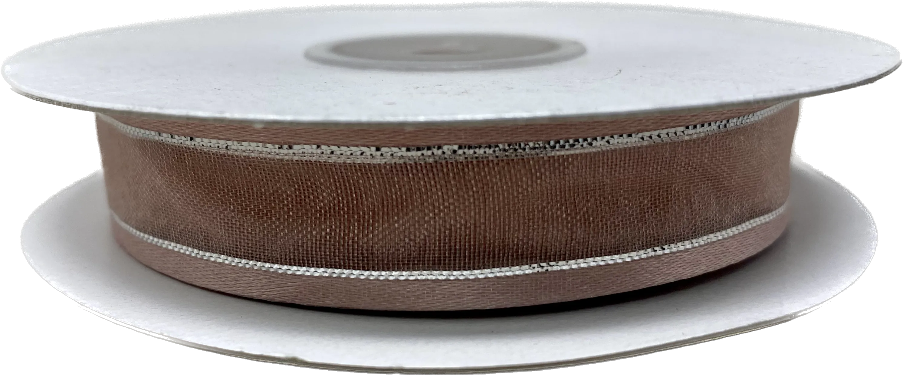 5/8" Sheer Organza Ribbon w/ Satin & Metallic Edges (25 Yds)
