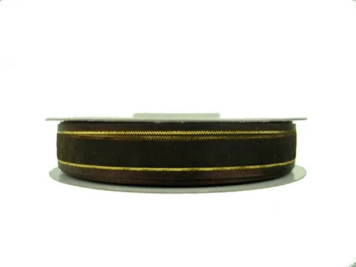 5/8" Sheer Organza Ribbon w/ Satin & Metallic Edges (25 Yds)