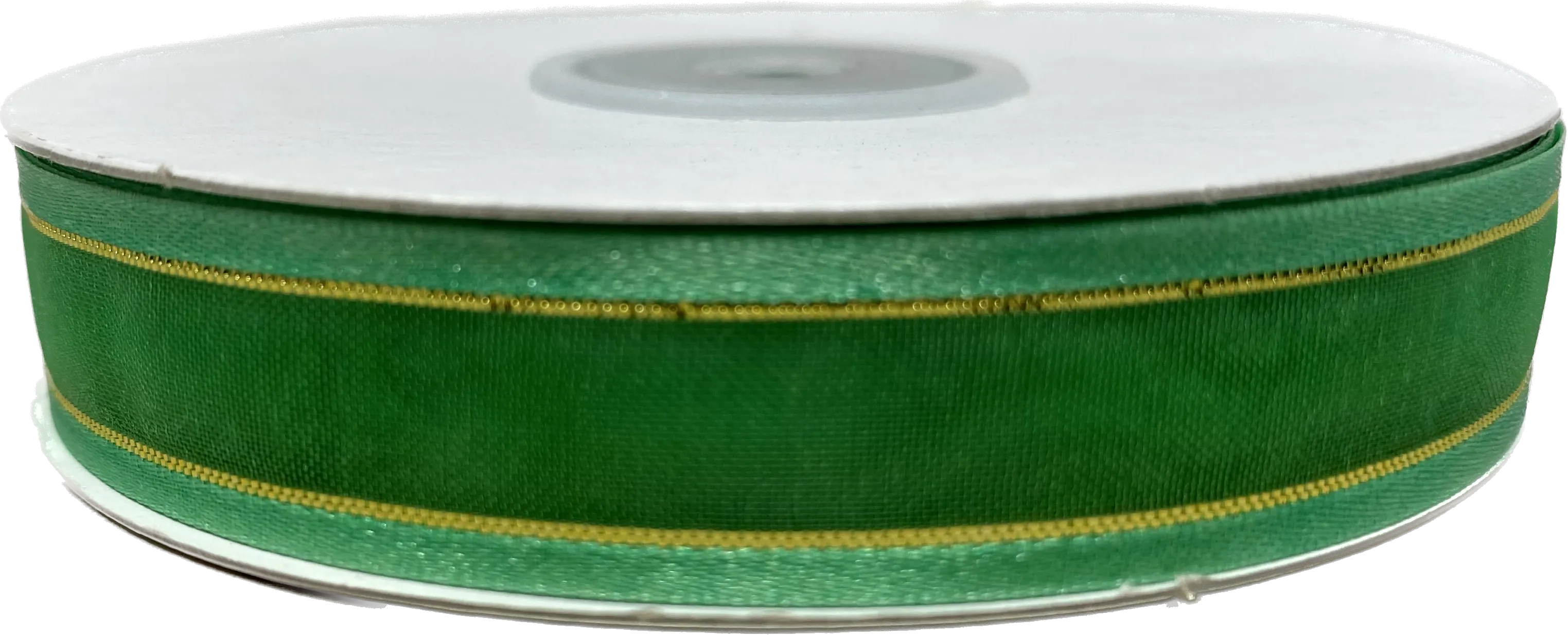 5/8" Sheer Organza Ribbon w/ Satin & Metallic Edges (25 Yds)