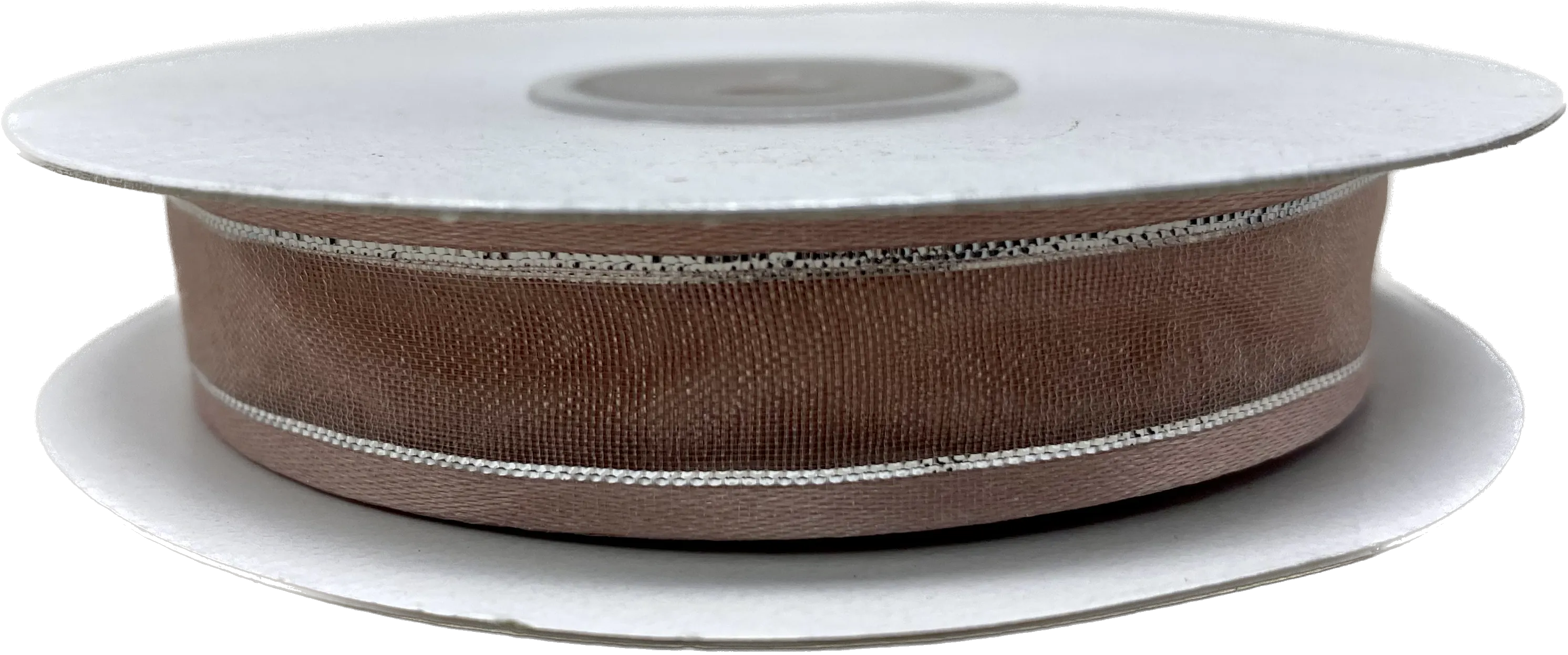 5/8" Sheer Organza Ribbon w/ Satin & Metallic Edges (25 Yds)