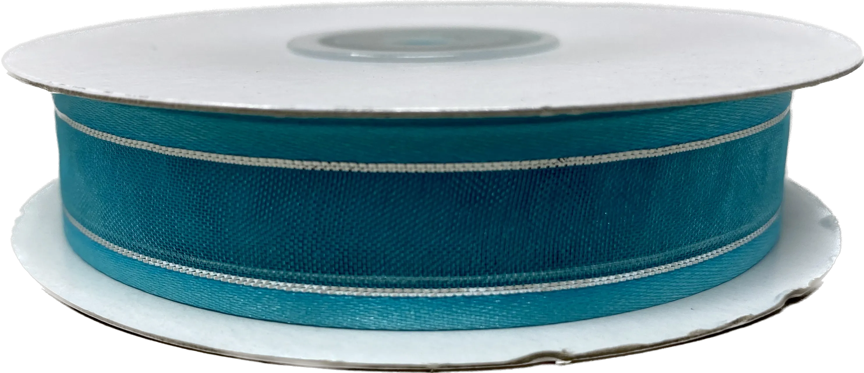 5/8" Sheer Organza Ribbon w/ Satin & Metallic Edges (25 Yds)