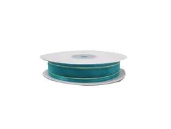 5/8" Sheer Organza Ribbon w/ Satin & Metallic Edges (25 Yds)