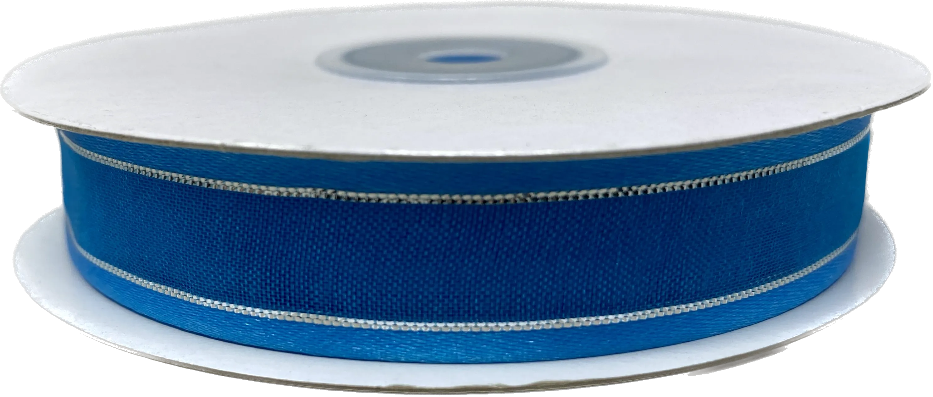 5/8" Sheer Organza Ribbon w/ Satin & Metallic Edges (25 Yds)