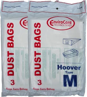 6 Hoover Dimension Canister Type M Vacuum Dust Bags, Fits all Dimension Vacuum Cleaners, HO-4010037M, 4010037M, H4010037M, 4010037, S3273, S3275, S3277, S3471, S3491, S3493, S3623