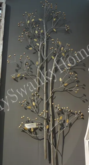 61" Tall Flowering Branch Iron Wall Art