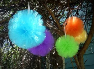 8" Decorative Tulle Balls (4 Pcs)