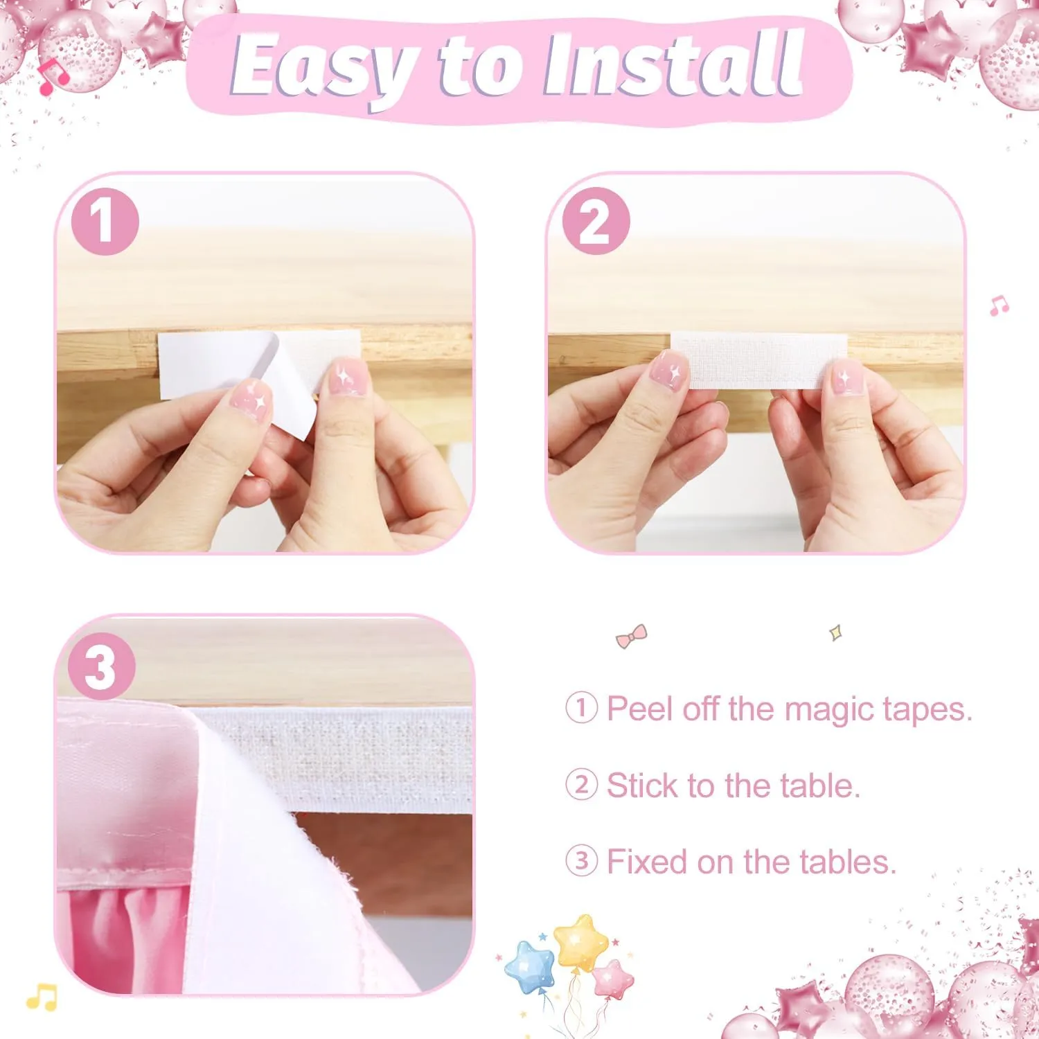 9ft Table Skirt Pink Chifffon Table Skirts Double Layer Table Cloth Skirt Ruffle Tulle Table Skirting Chiffon Table Cover Sheer Pleated Table Skirt for Wedding Birthday Party Baby Shower