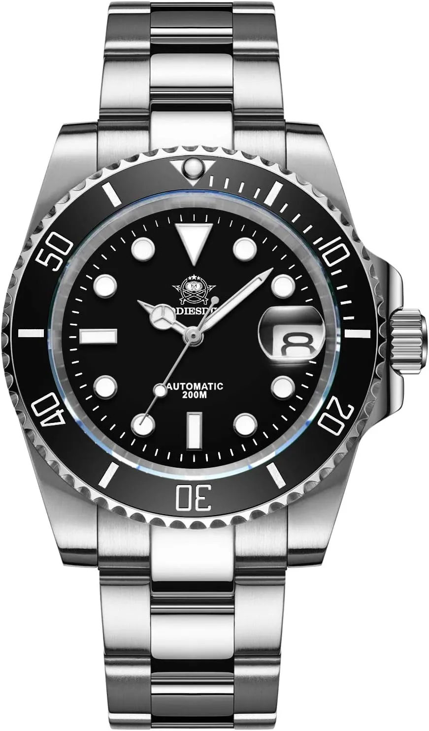 ADDIESDIVE Automatic Dive Watch for Men Steel Band Waterproof Diver 200 M Japan NH35A Movement