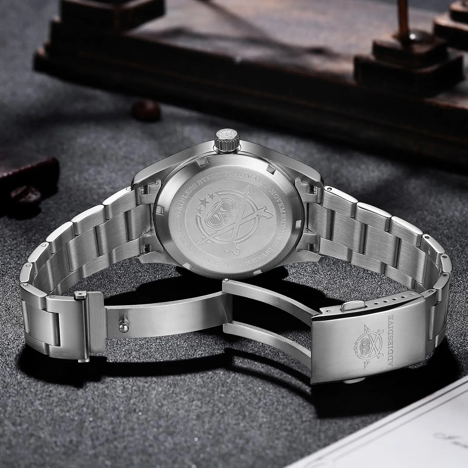 ADDIESDIVE Automatic Watches for Men Stainless Steel NH35A Movement Diver 200 M Luminescent Dial