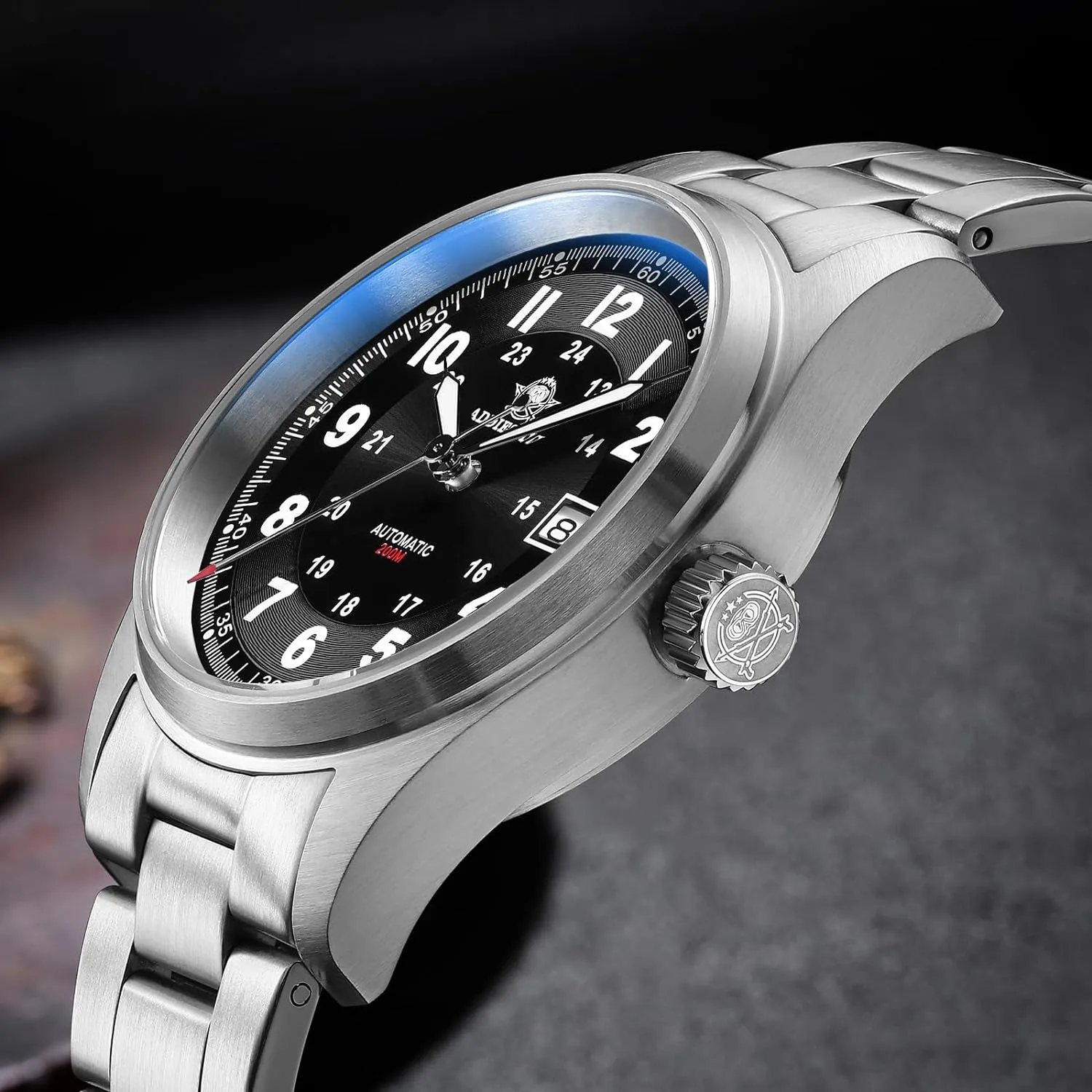 ADDIESDIVE Automatic Watches for Men Stainless Steel NH35A Movement Diver 200 M Luminescent Dial