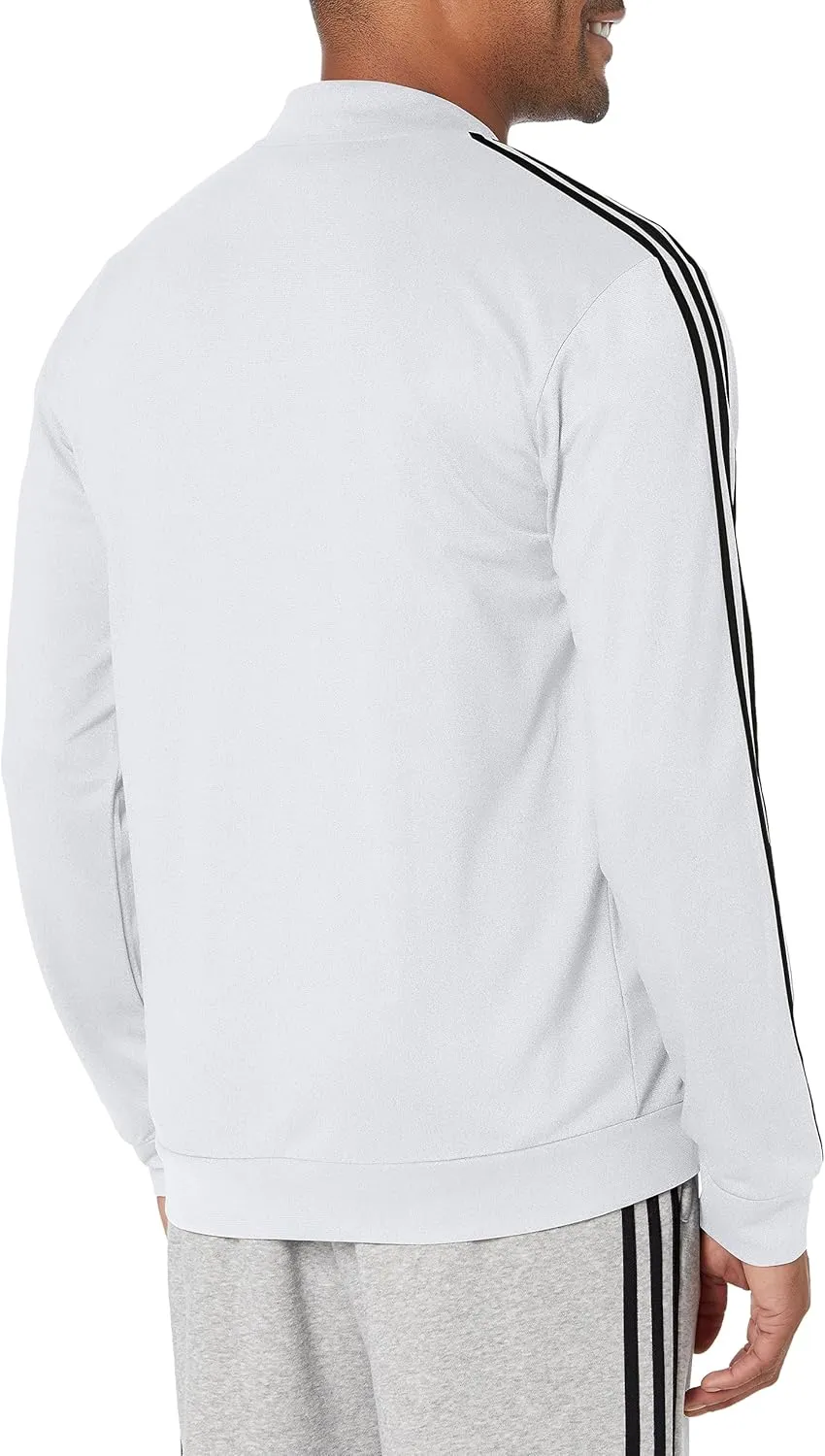 adidas Mens Tricot Jacket Training Athletic Outerwear Casual - Blue