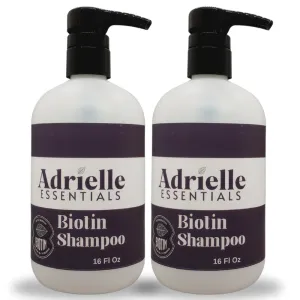 Adrielle Essentials Vanilla Ginger & Brown Sugar Scented Biotin Hair Shampoo, 16 Oz (2 Pack)