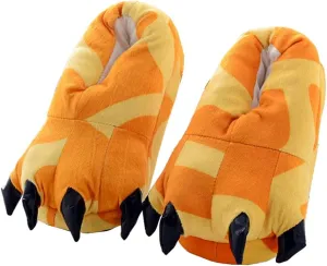Adult Cute Plush Animal Paw Slippers Fuzzy Warm House Shoes