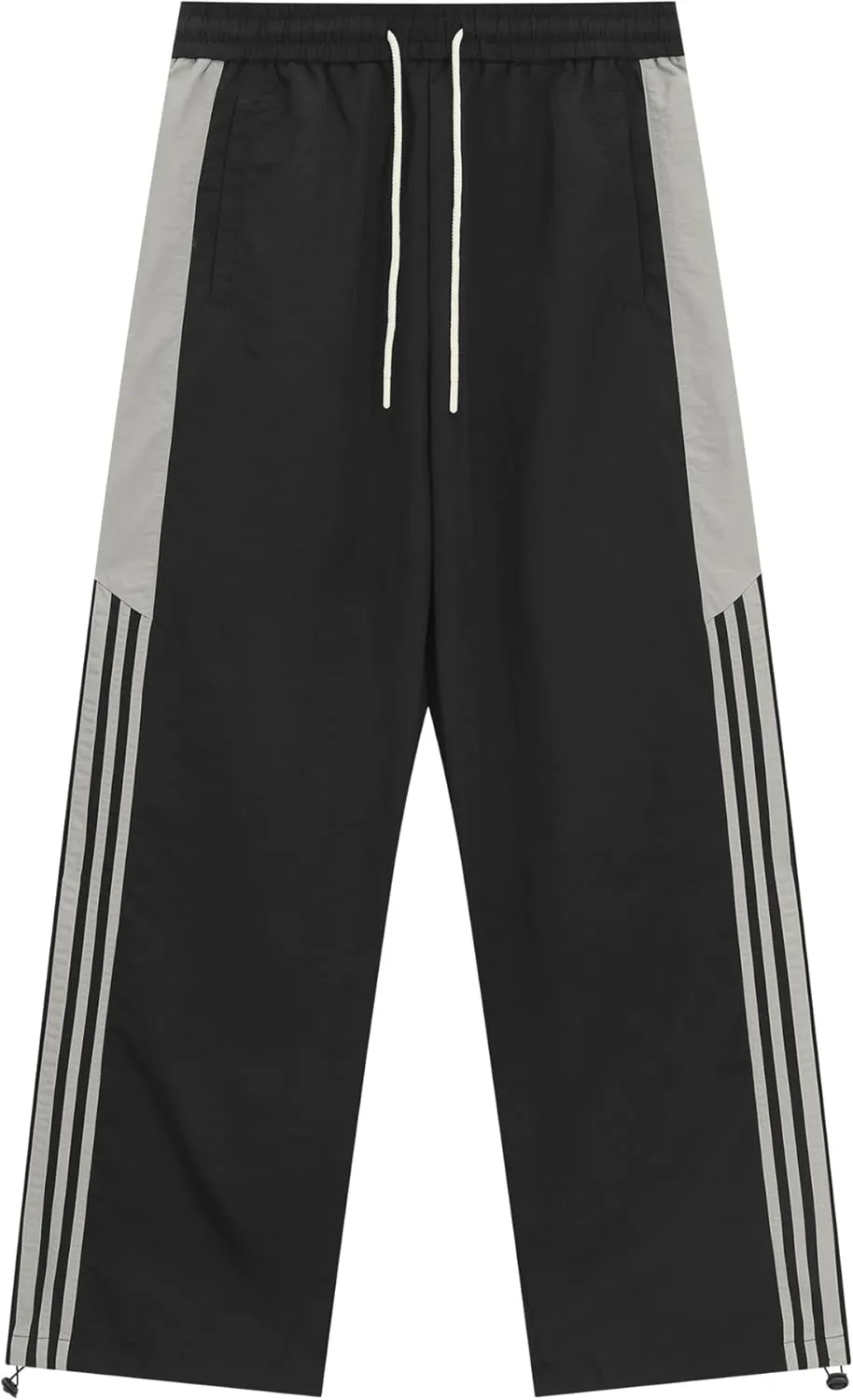 Aelfric Eden Striped Track Pants Men Parachute Pants Women Baggy Sweatpants Y2k Wide Leg Cargo Pants with Drawstring