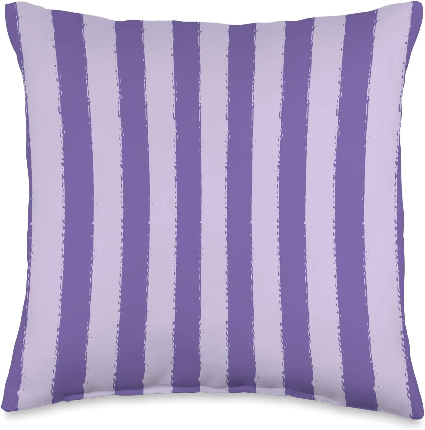 Aesthetic Purple Violet Lilac Striped Grunge Brush Stripe Throw Pillow